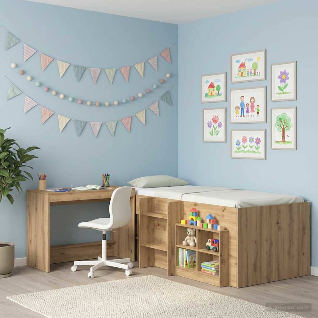 Bett-Schreibtisch Artisan-Eiche Holzwerkstoff 100 x 45 x 75 cm