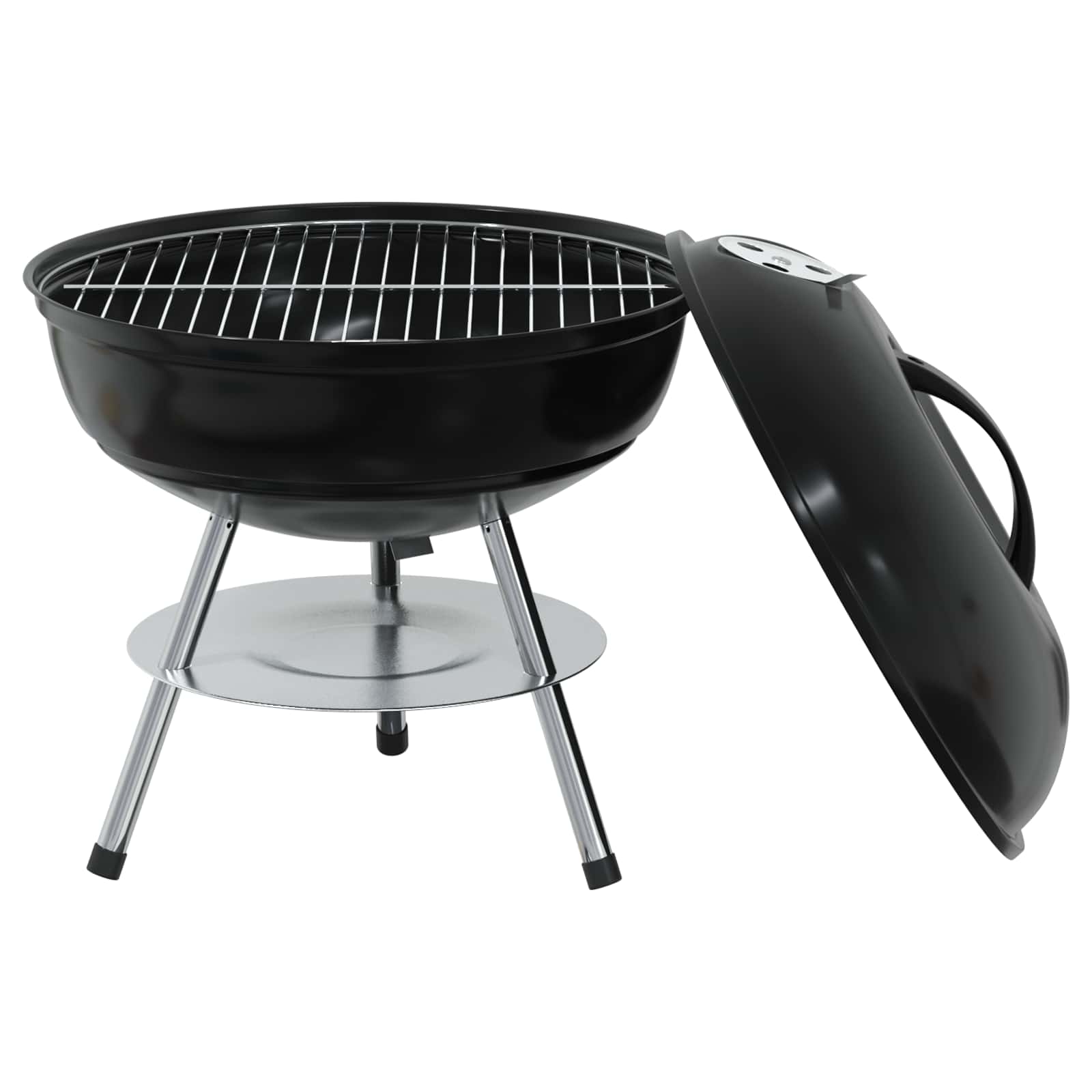 Holzkohlegrill 36,5 x 36,5 x 40 cm Schwarz