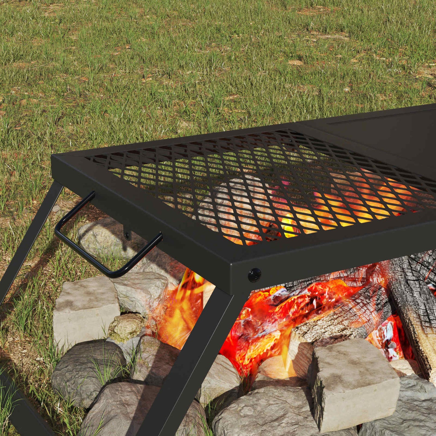 Faltbarer Campinggrill 31,5 x 26,5 x 4 cm Legierter Stahl