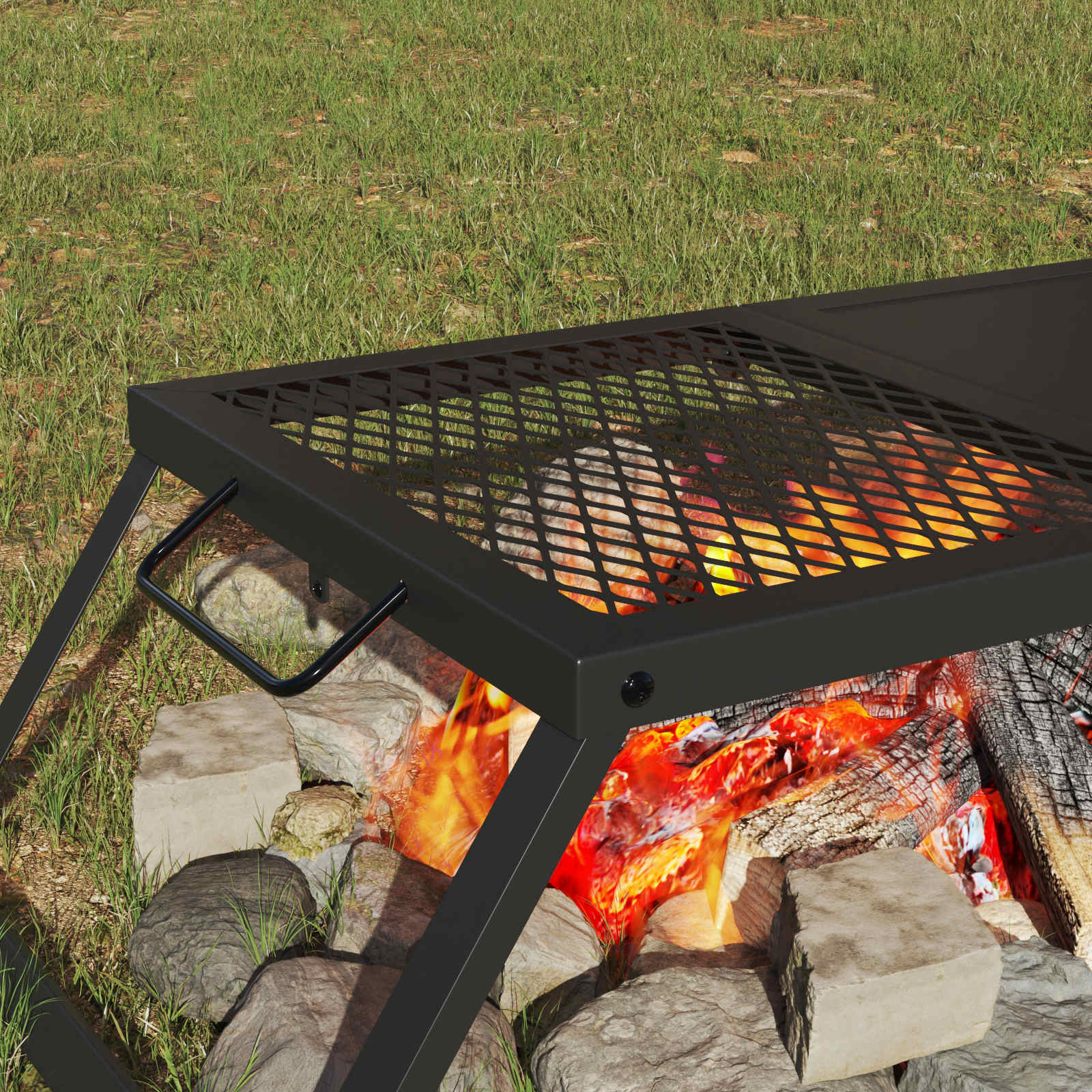 Faltbarer Campinggrill 31,5 x 26,5 x 4 cm Legierter Stahl