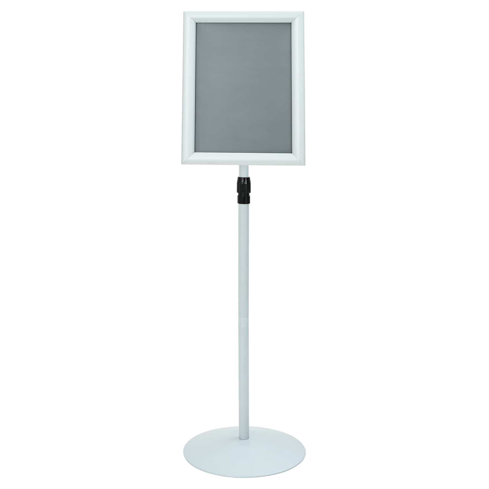 Podest-Posterständer Silber 33 x 33 x 126 cm PVC und Stahl
