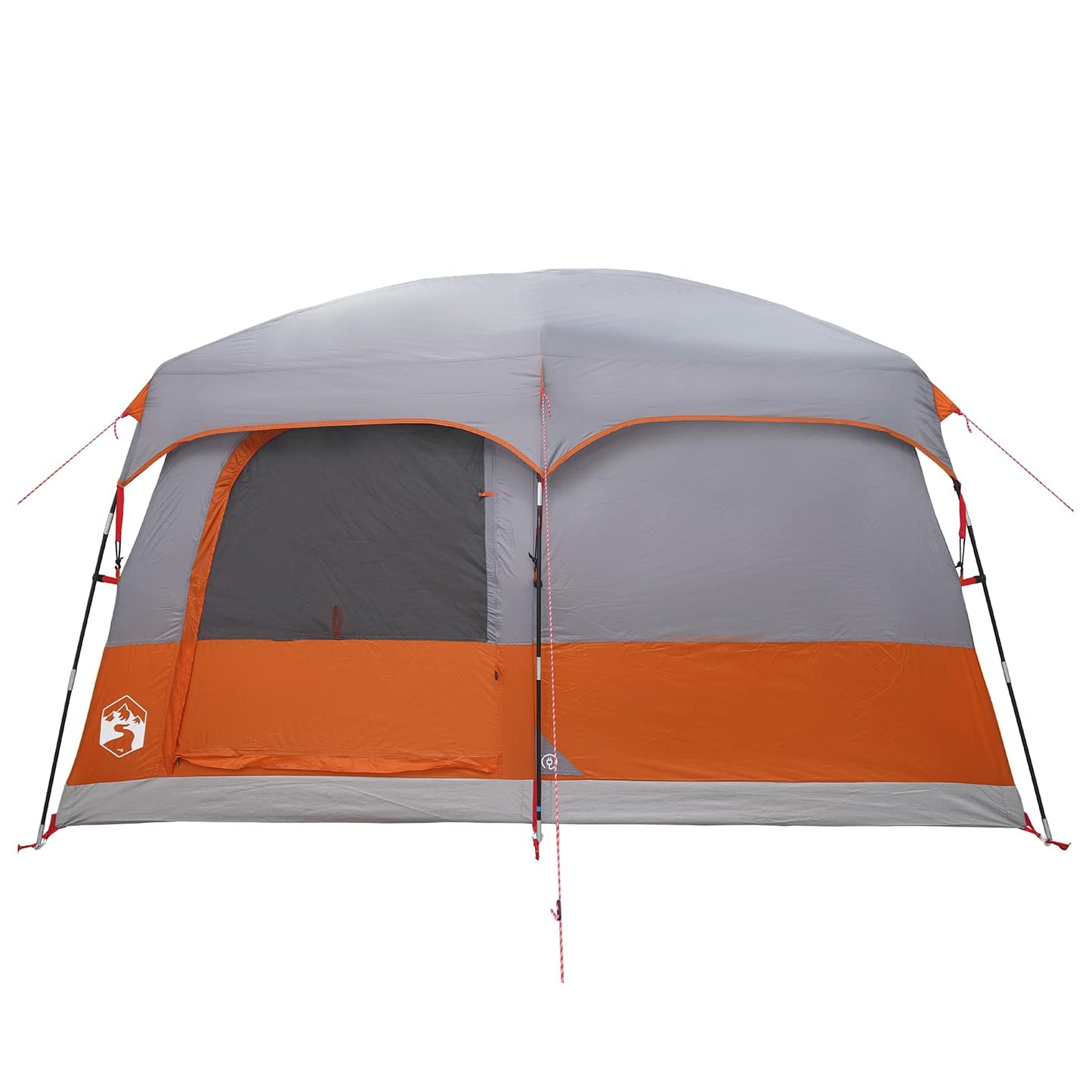 Familienzelt 6 Personen Grau und Orange Polyester