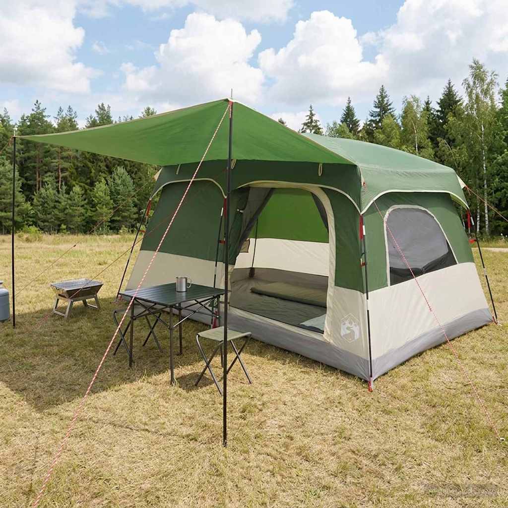 Familienzelt 8 Personen Grün Polyester