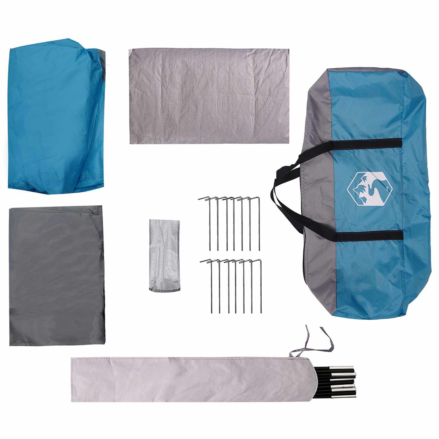 Familienzelt 8 Personen Blau Polyester