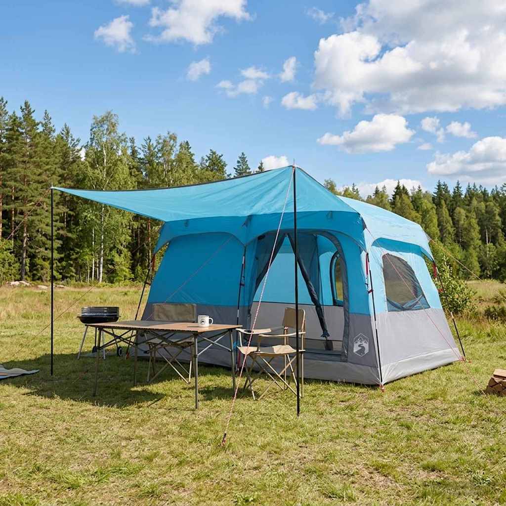 Familienzelt 8 Personen Blau Polyester