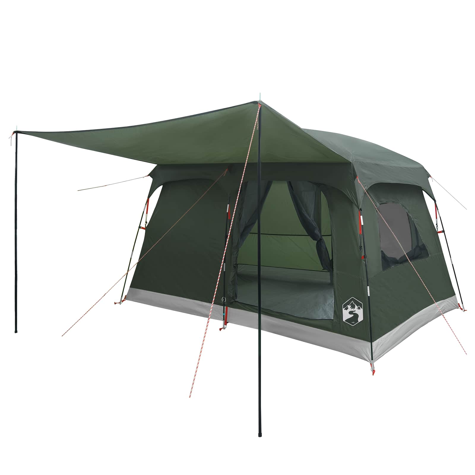 Familienzelt 8 Personen Olivegrün Polyester