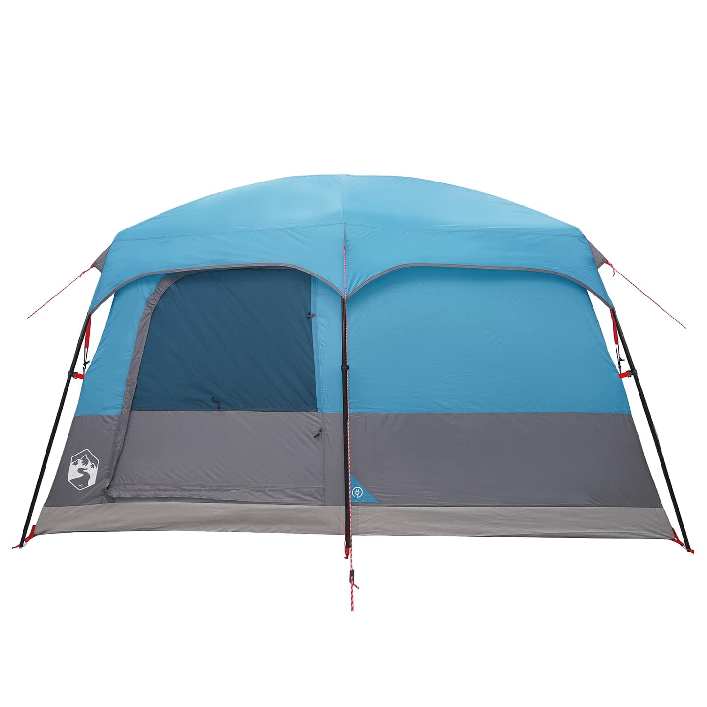 Familienzelt 10 Personen Blau Polyester und Stahl