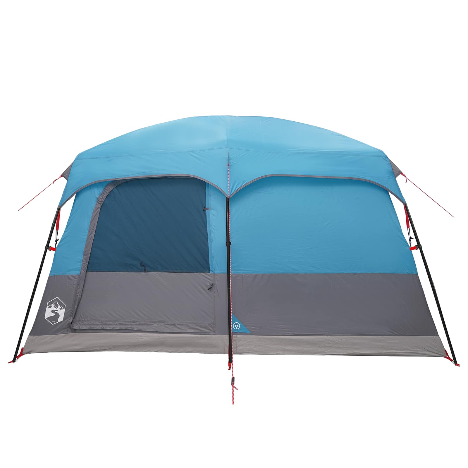 Familienzelt 10 Personen Blau Polyester und Stahl