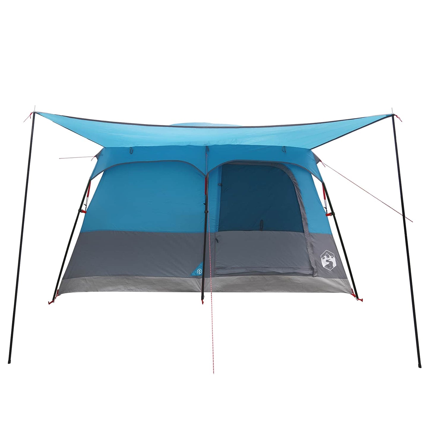 Familienzelt 10 Personen Blau Polyester und Stahl