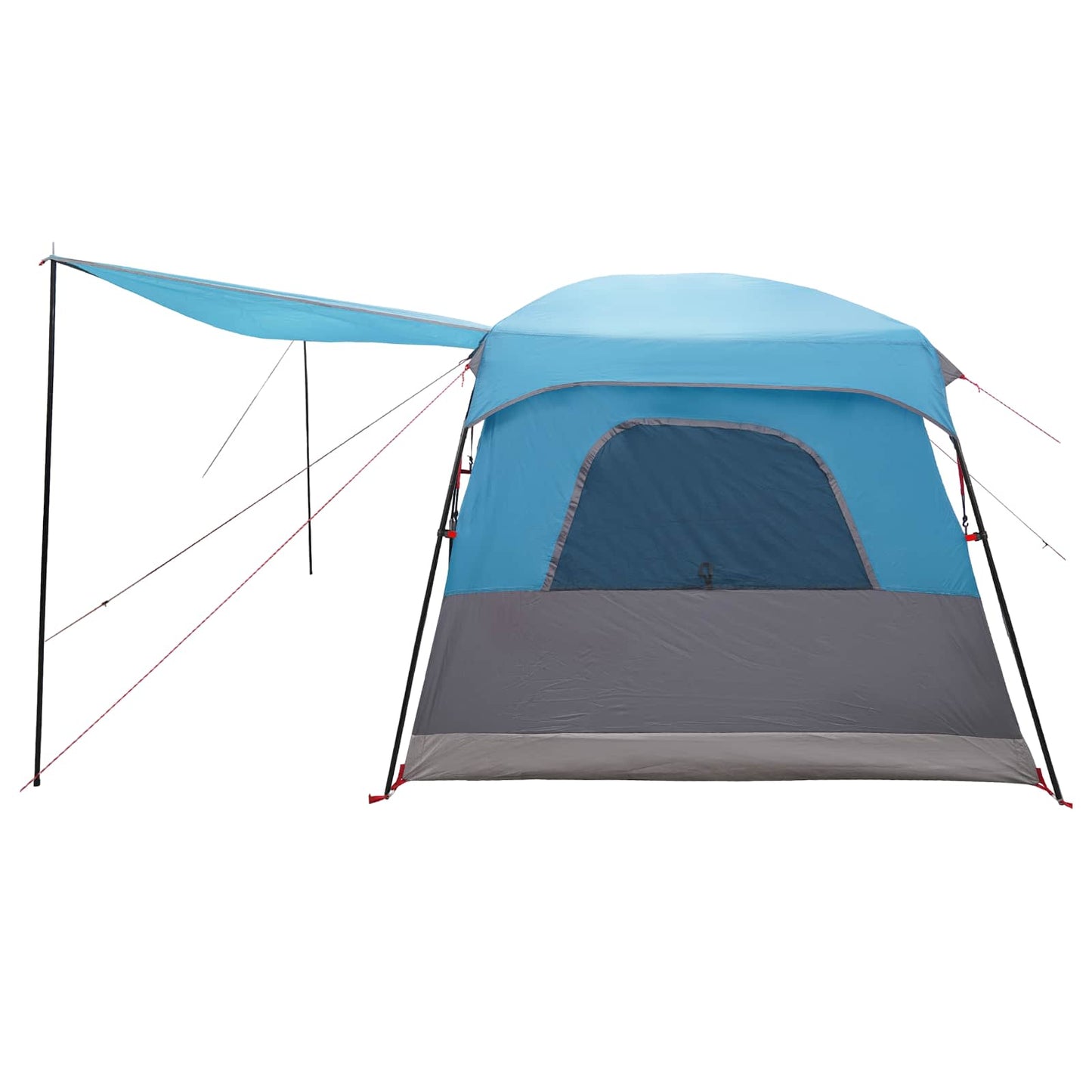 Familienzelt 10 Personen Blau Polyester und Stahl