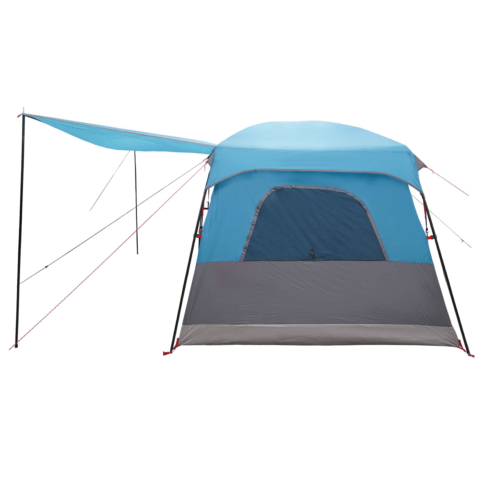 Familienzelt 10 Personen Blau Polyester und Stahl