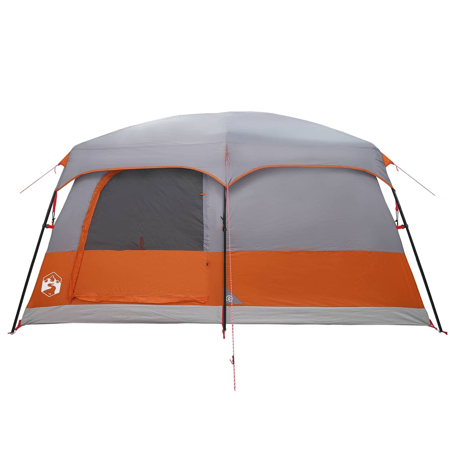 Familienzelt 10 Personen Grau und Orange Polyester und Stahl