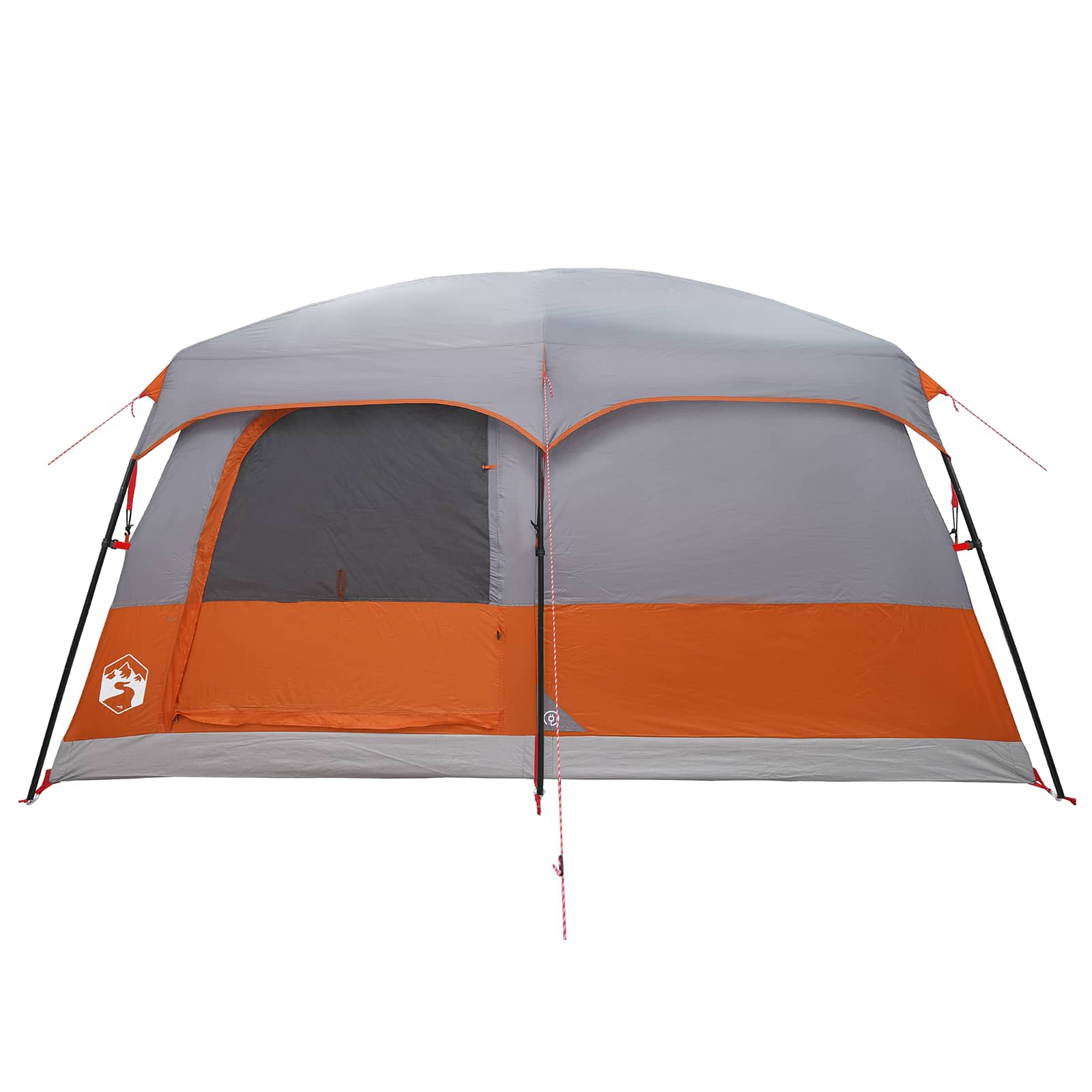 Familienzelt 10 Personen Grau und Orange Polyester und Stahl