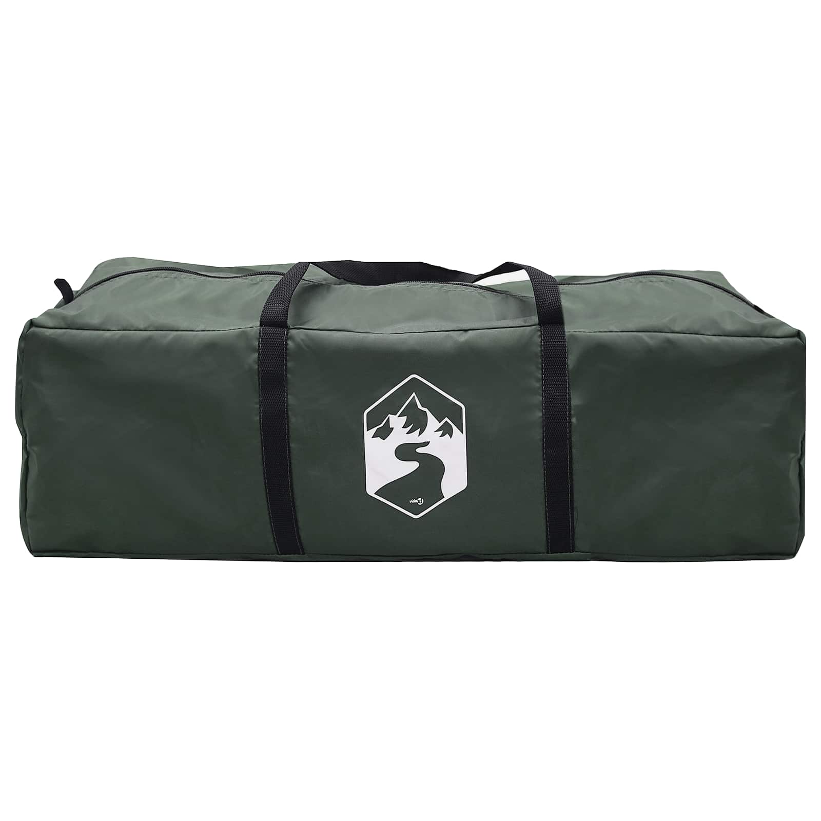 Familienzelt 10 Personen Olivegrün Polyester und Stahl