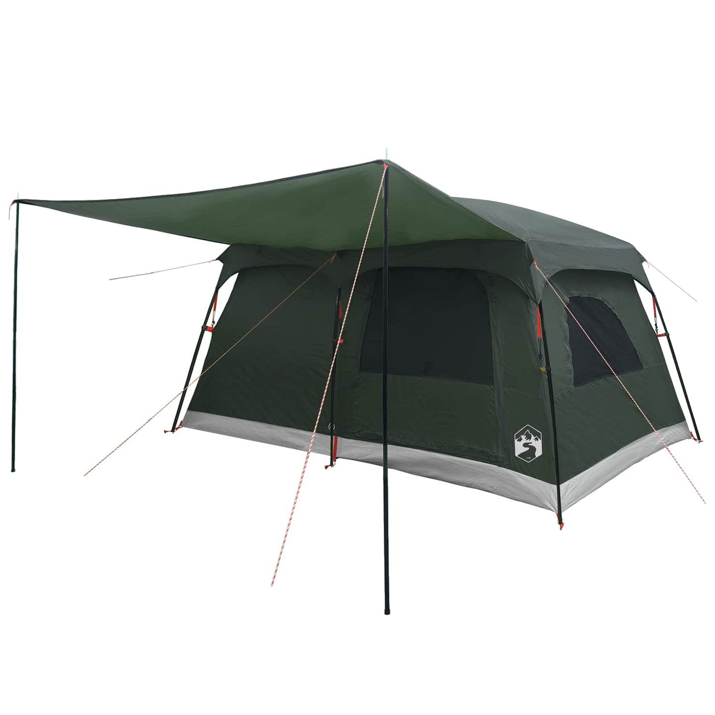 Familienzelt 10 Personen Olivegrün Polyester und Stahl