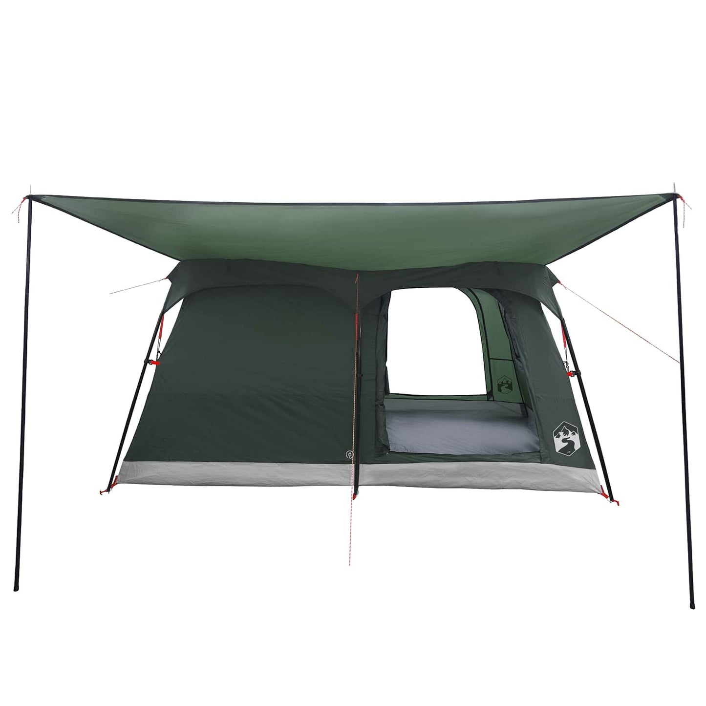 Familienzelt 10 Personen Olivegrün Polyester und Stahl