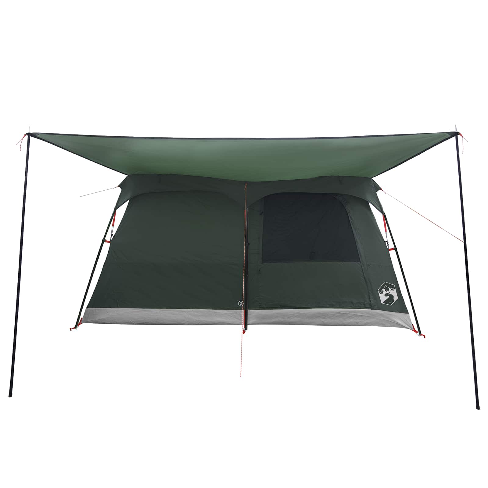 Familienzelt 10 Personen Olivegrün Polyester und Stahl
