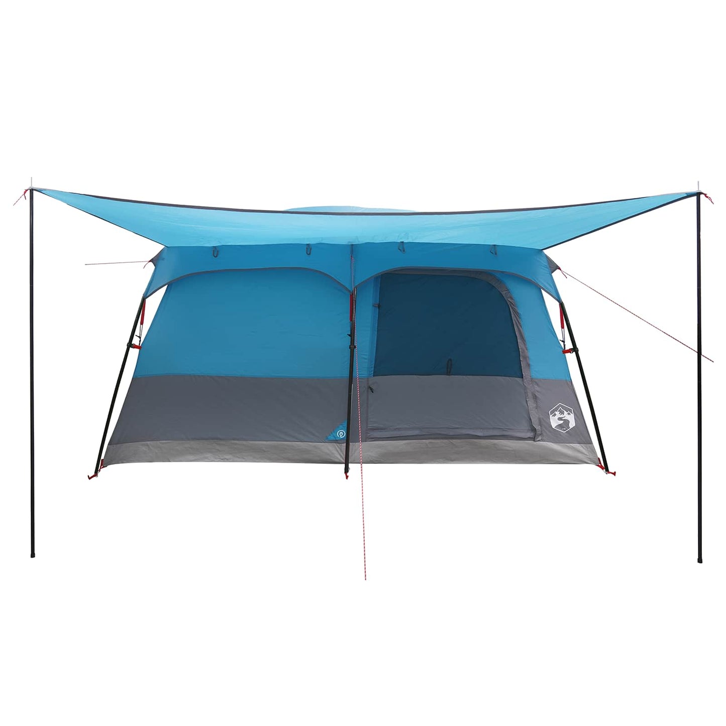 Familienzelt 14 Personen Blau Polyester und Stahl