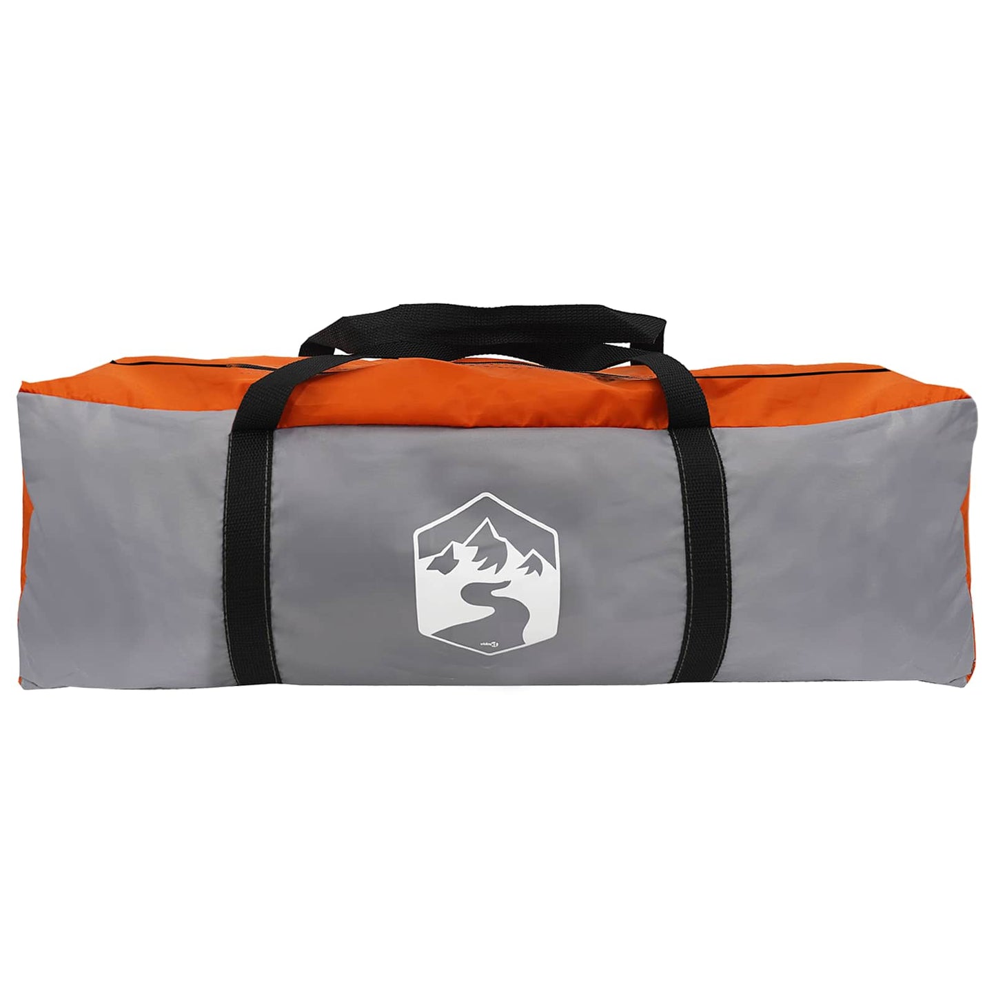 Familienzelt 14 Personen Grau und Orange Polyester und Stahl
