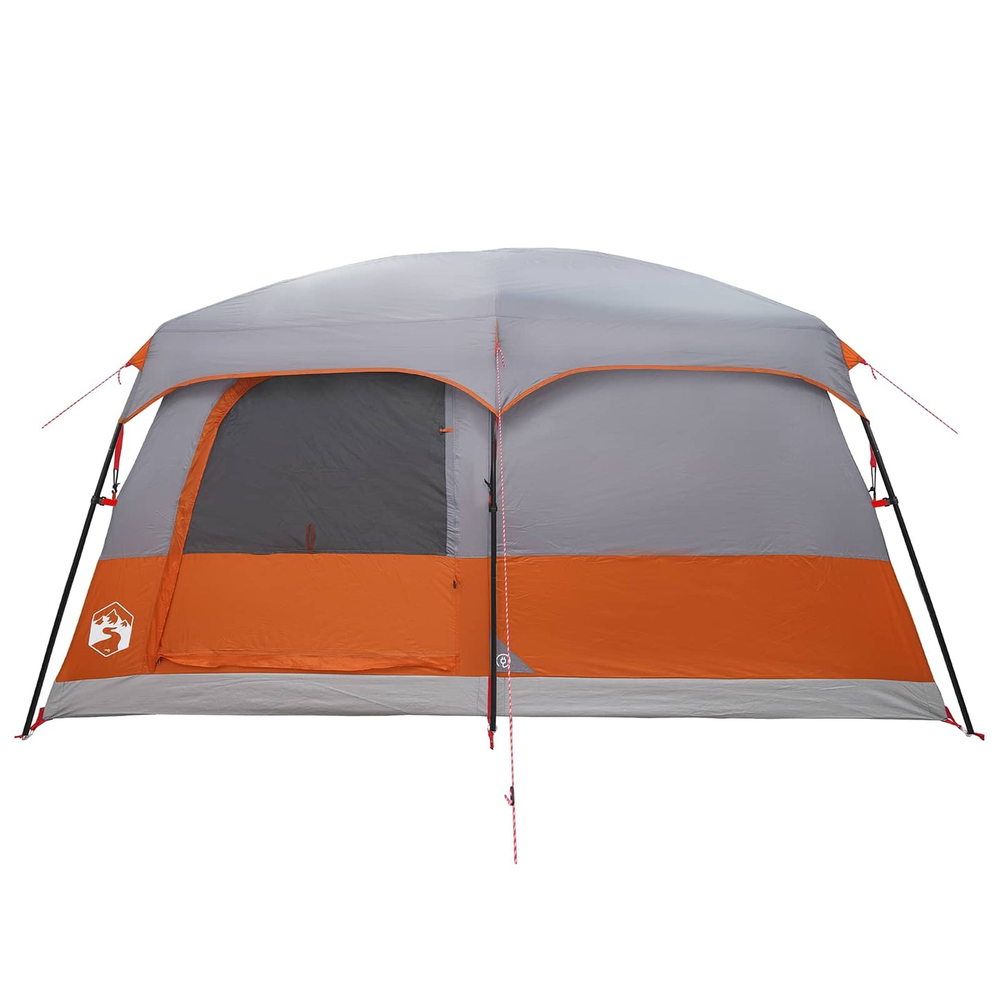 Familienzelt 14 Personen Grau und Orange Polyester und Stahl