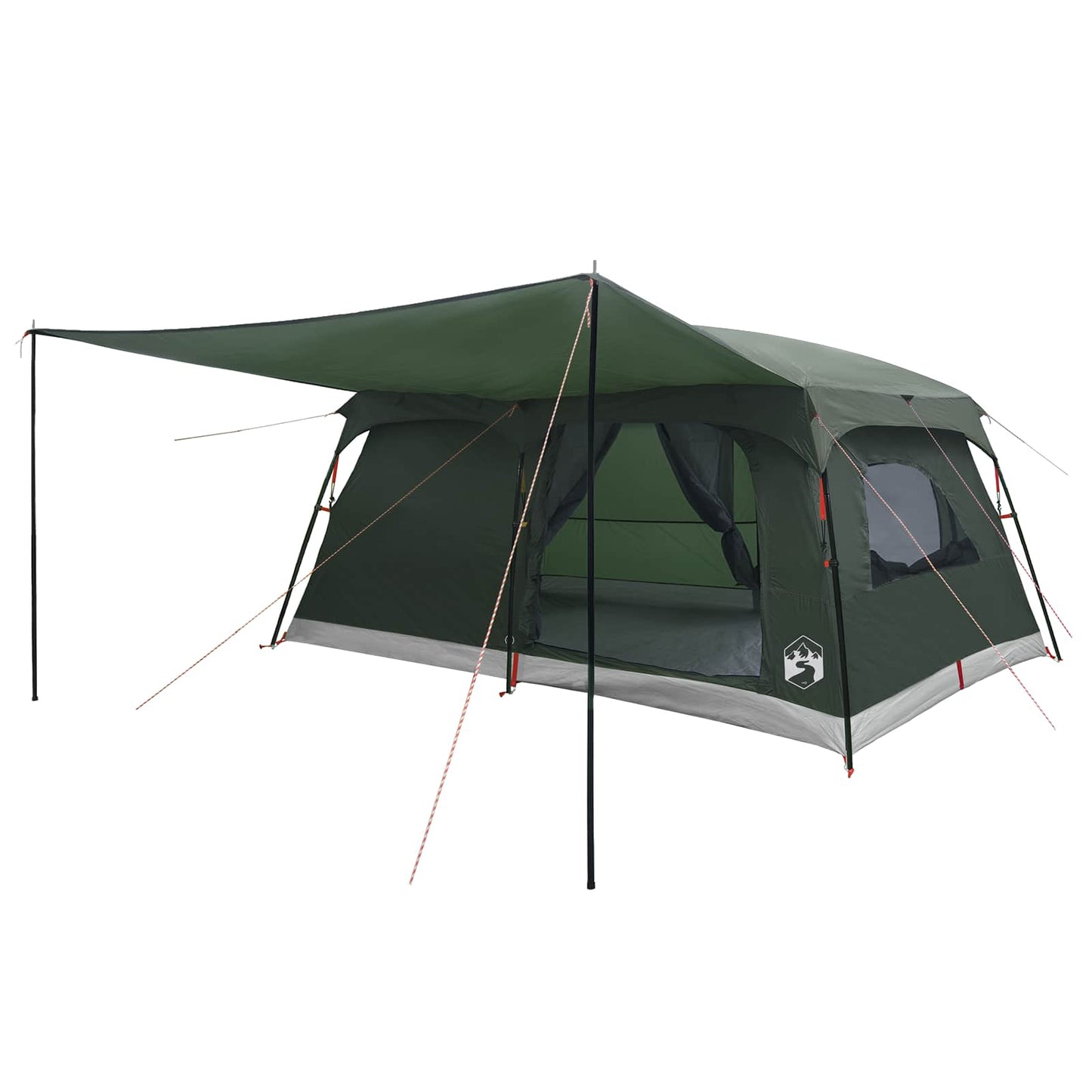 Familienzelt 14 Personen Olivegrün Polyester und Stahl