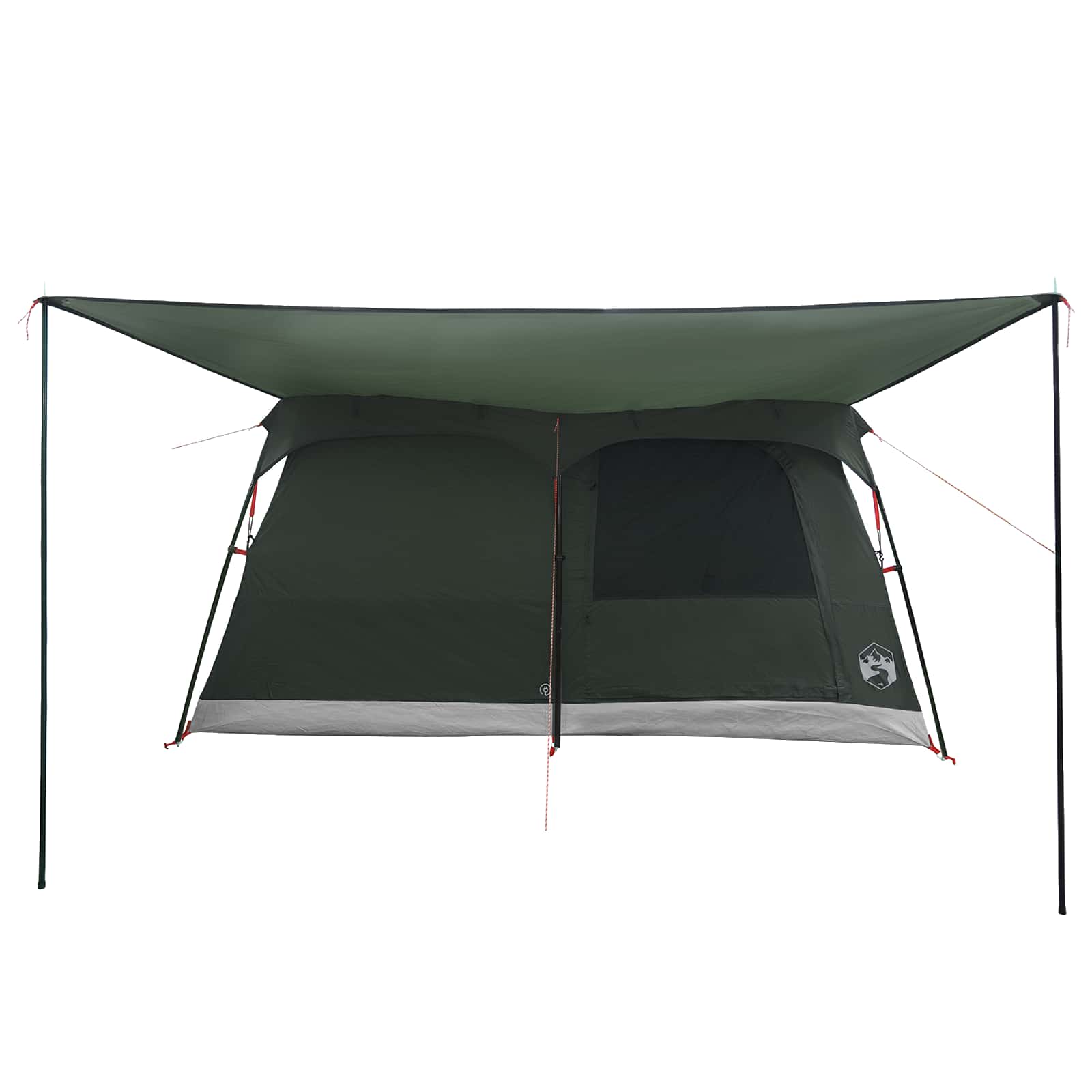 Familienzelt 14 Personen Olivegrün Polyester und Stahl