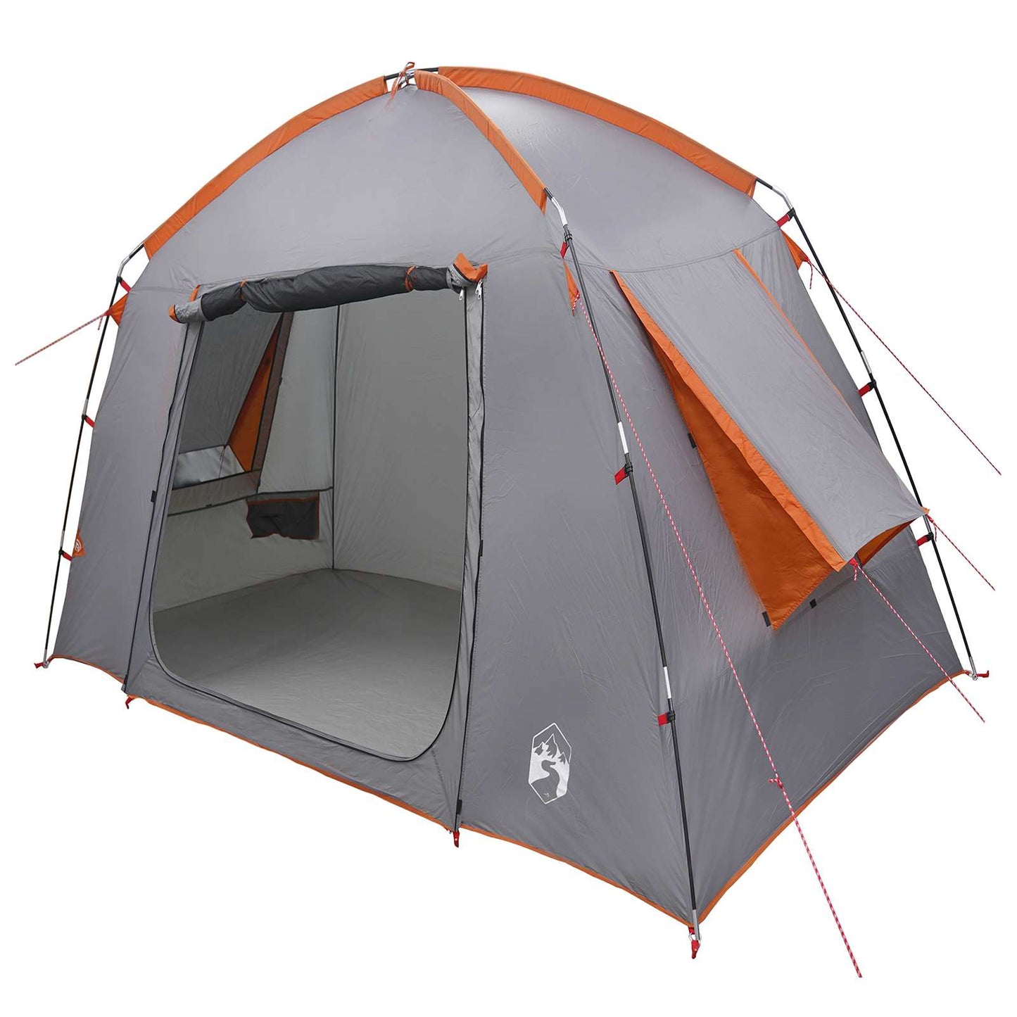 Hütten-Zelt Grau und Orange 210 x 210 x 138 cm Polyester
