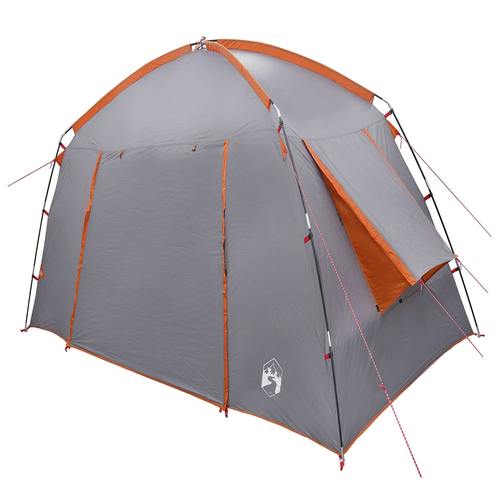 Hütten-Zelt Grau und Orange 210 x 210 x 138 cm Polyester
