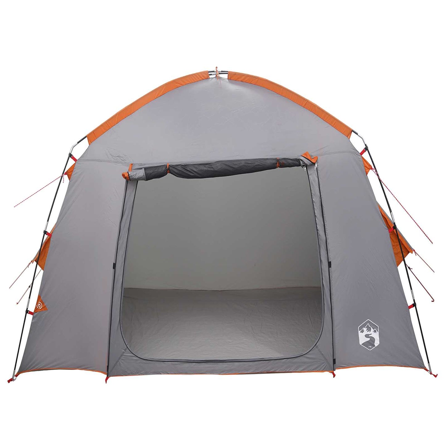 Hütten-Zelt Grau und Orange 210 x 210 x 138 cm Polyester