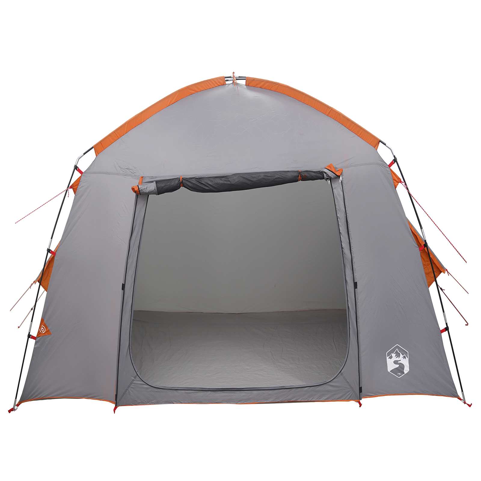 Hütten-Zelt Grau und Orange 210 x 210 x 138 cm Polyester