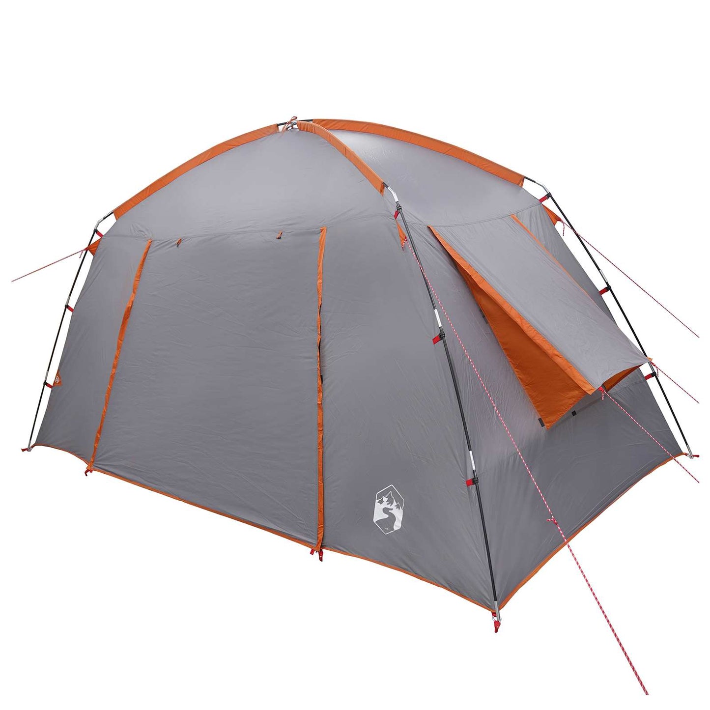 Hütten-Zelt Grau und Orange 300 x 210 x 156 cm Polyester