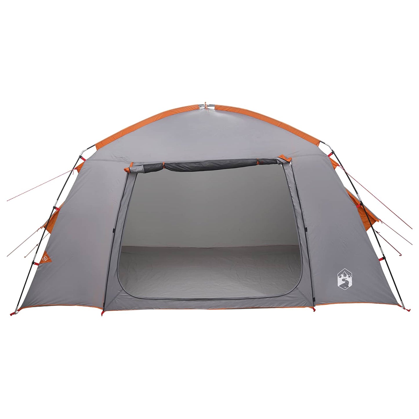 Hütten-Zelt Grau und Orange 300 x 210 x 156 cm Polyester