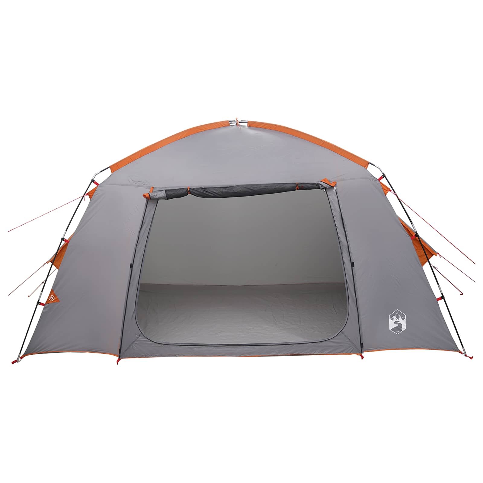 Hütten-Zelt Grau und Orange 300 x 210 x 156 cm Polyester
