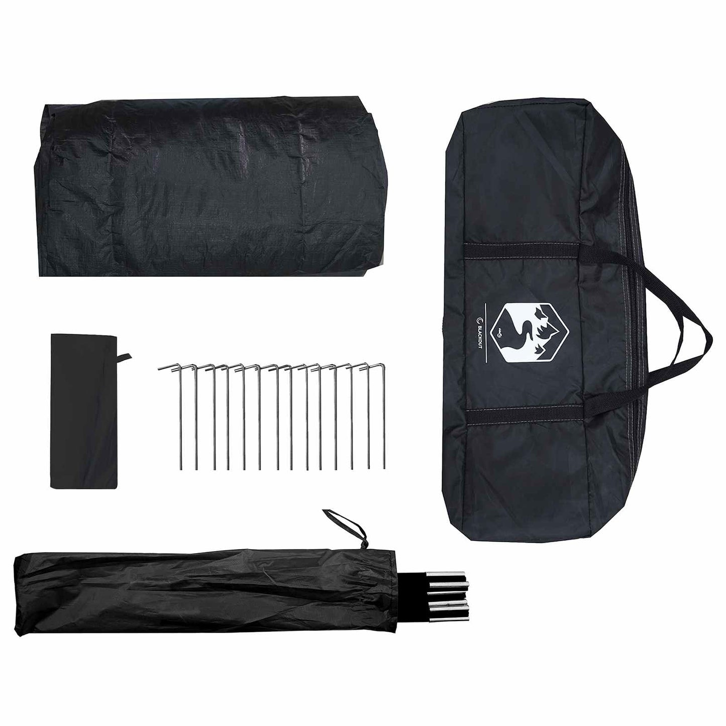 Hütten-Zelt mit Dach Weiß Blackout 300 x 210 x 156 cm Polyester