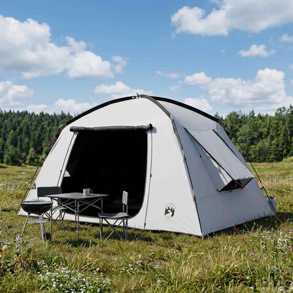 Hütten-Zelt mit Dach Weiß Blackout 300 x 210 x 156 cm Polyester
