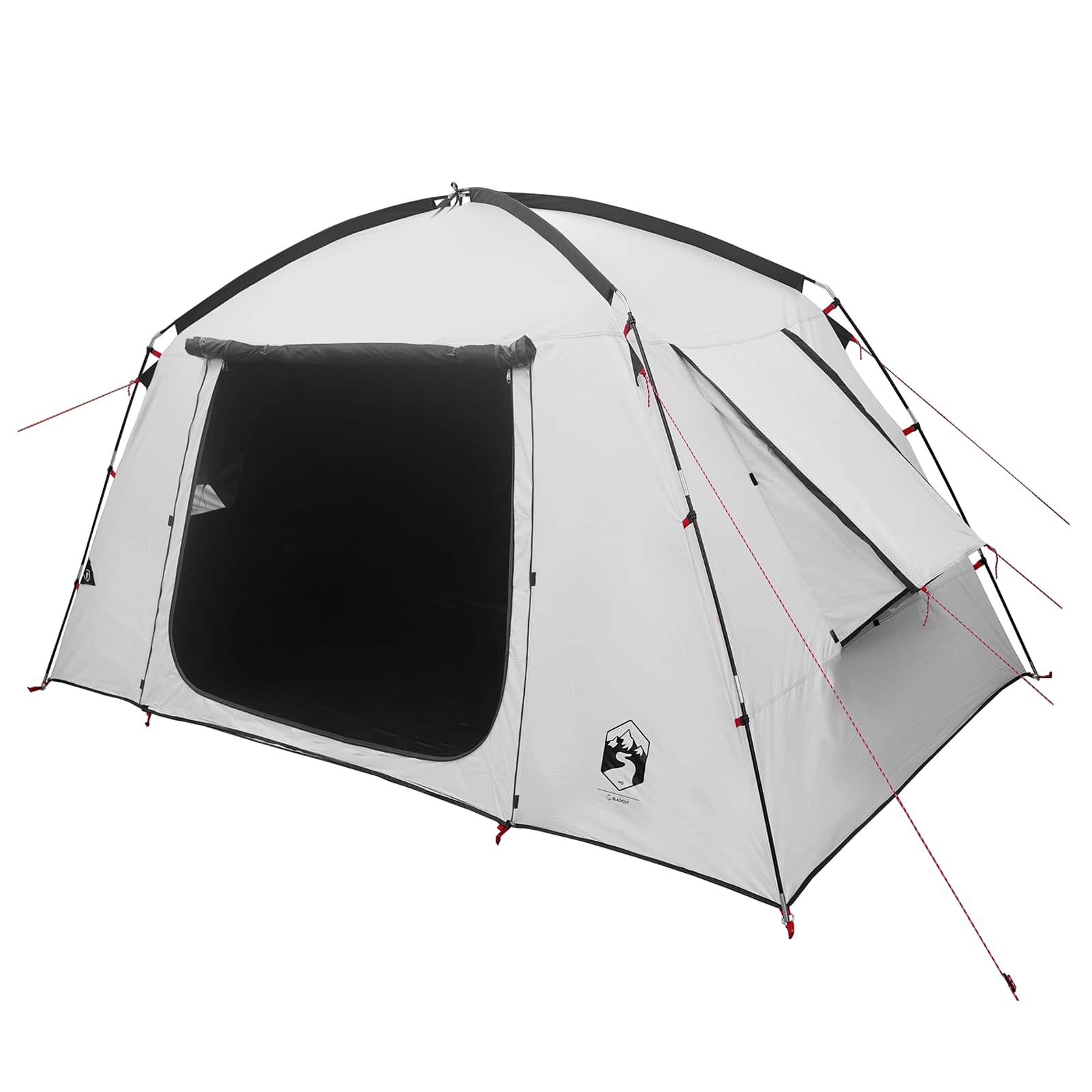Hütten-Zelt mit Dach Weiß Blackout 300 x 210 x 156 cm Polyester