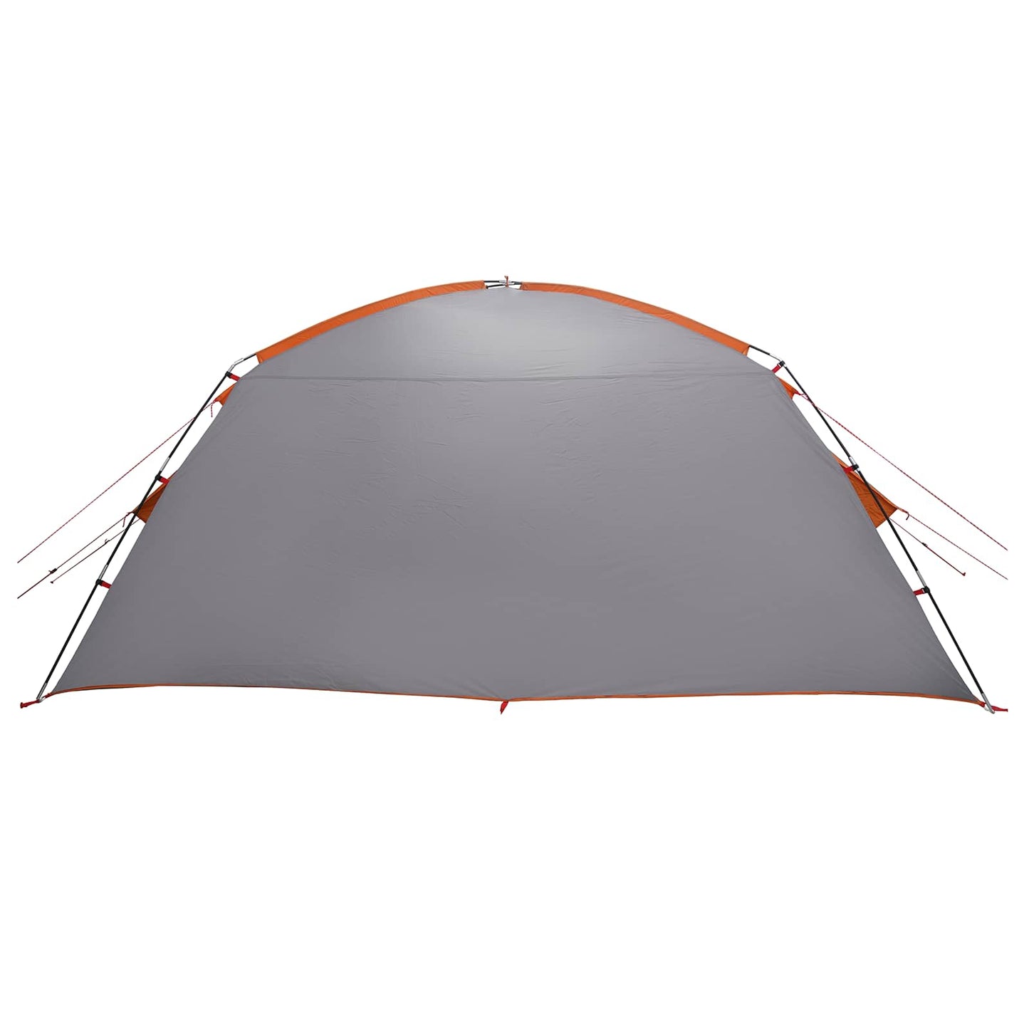 Hütten-Zelt Grau und Orange 400 x 210 x 180 cm Polyester