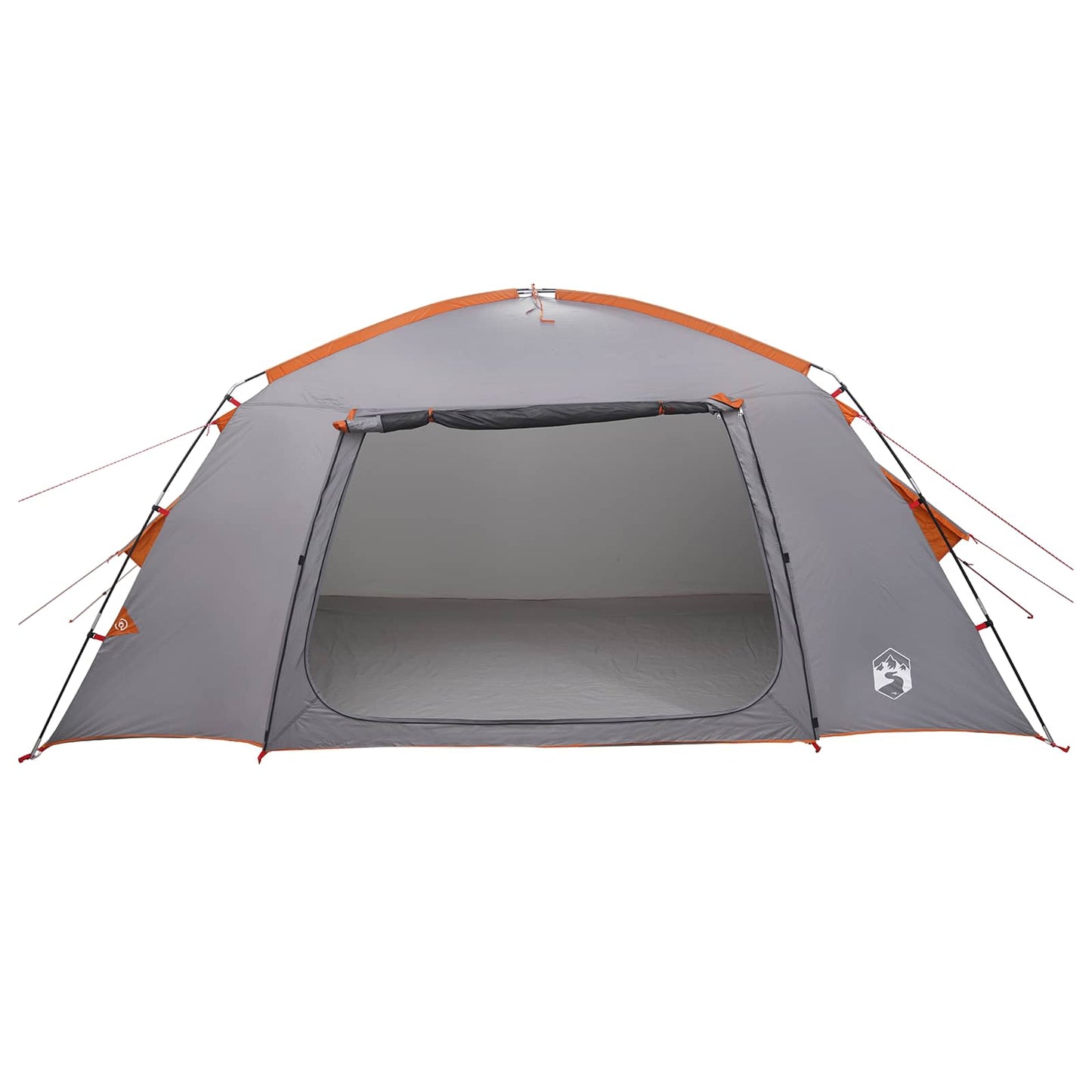 Hütten-Zelt Grau und Orange 400 x 210 x 180 cm Polyester