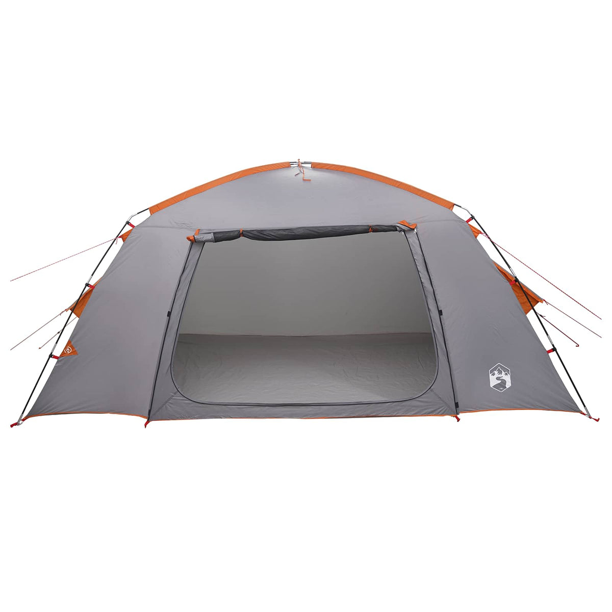 Hütten-Zelt 6 Personen Grau und Orange Polyester