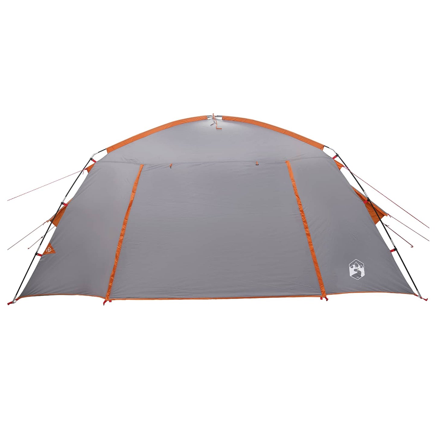 Hütten-Zelt Grau und Orange 400 x 210 x 180 cm Polyester
