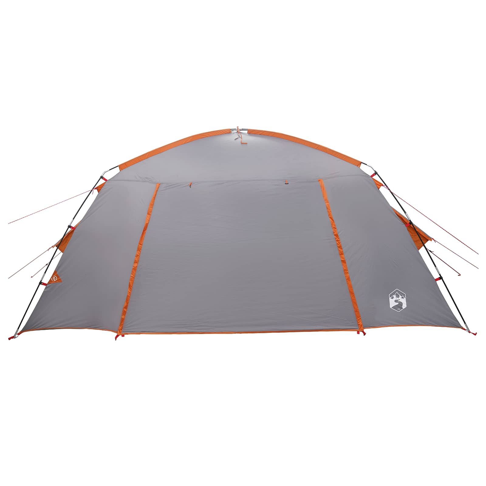 Hütten-Zelt Grau und Orange 400 x 210 x 180 cm Polyester