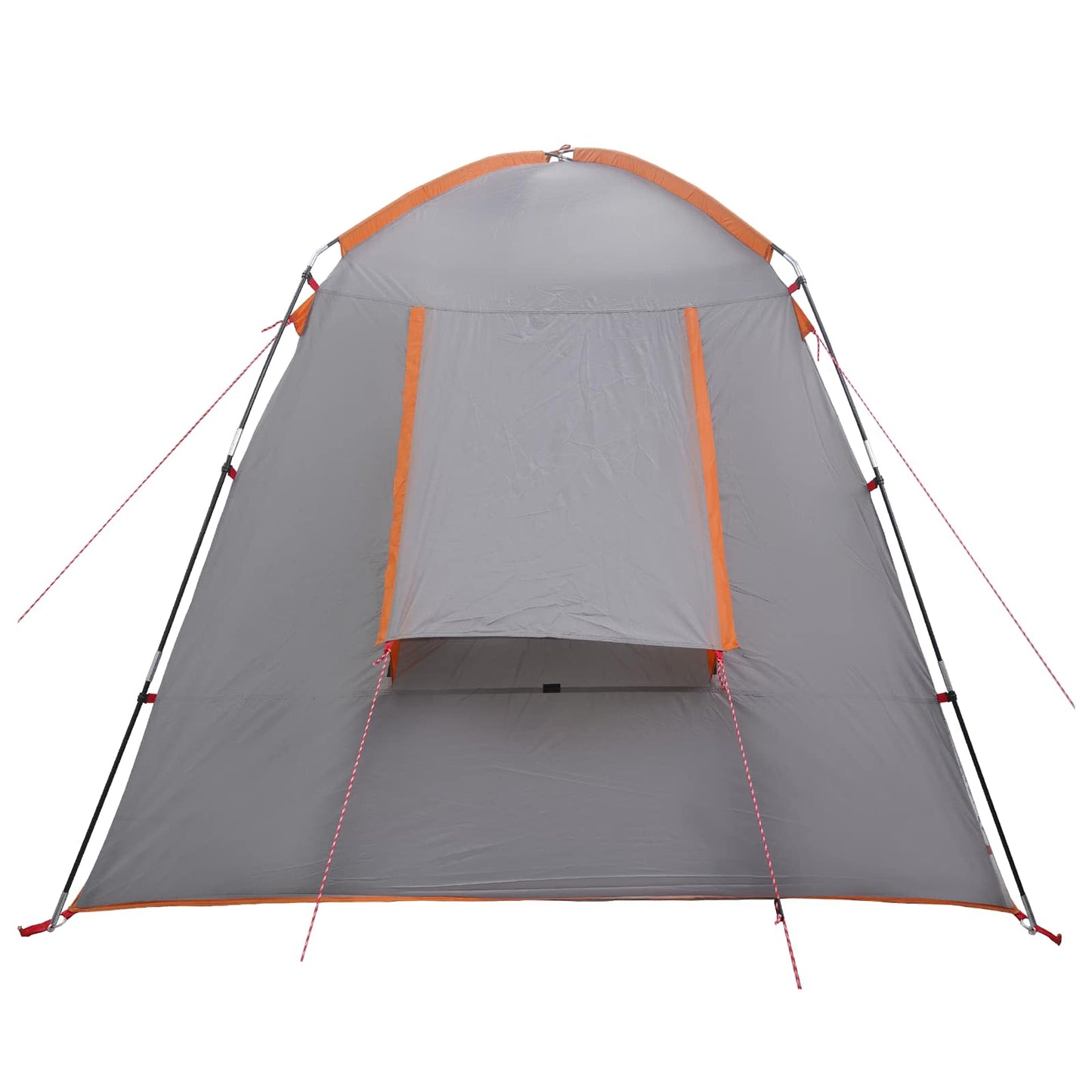 Hütten-Zelt Grau und Orange 400 x 210 x 180 cm Polyester
