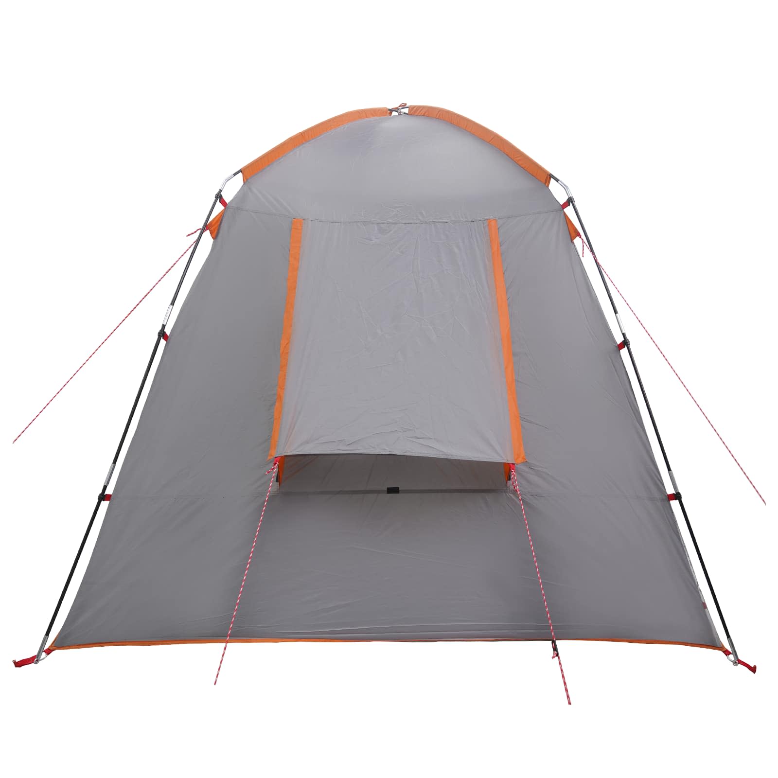 Hütten-Zelt Grau und Orange 400 x 210 x 180 cm Polyester