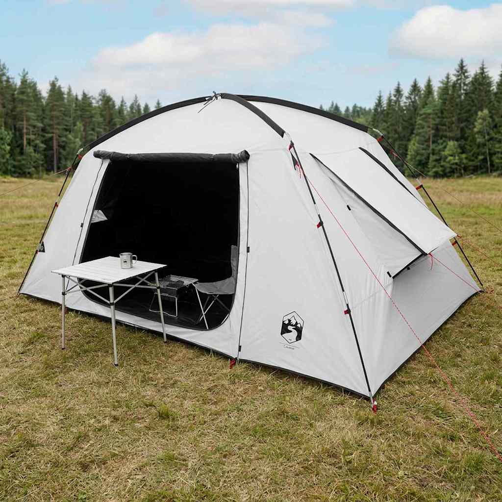 Hütten-Zelt mit Dach Weiß Blackout 400 x 210 x 180 cm Polyester