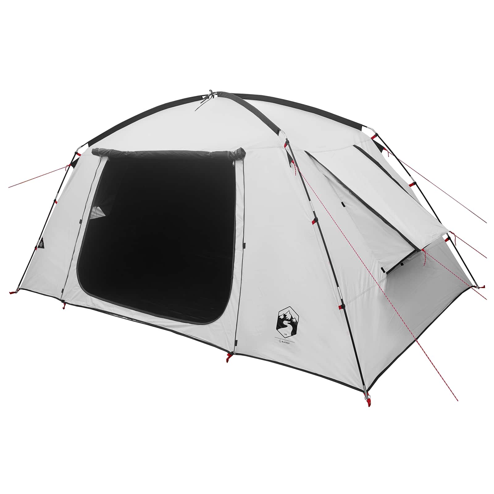 Hütten-Zelt mit Dach Weiß Blackout 400 x 210 x 180 cm Polyester