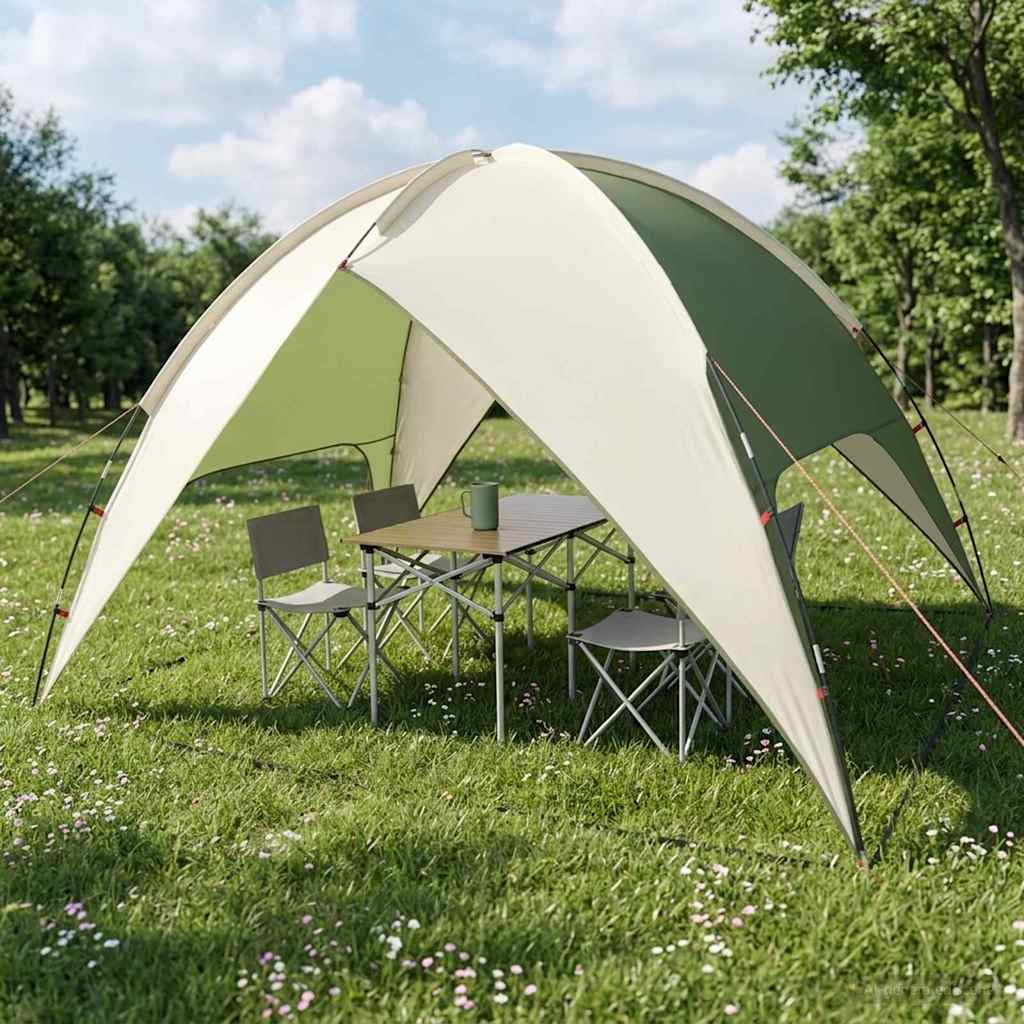 Campingzelt mit Regenhaube wasserdicht 4 Personen Grün
