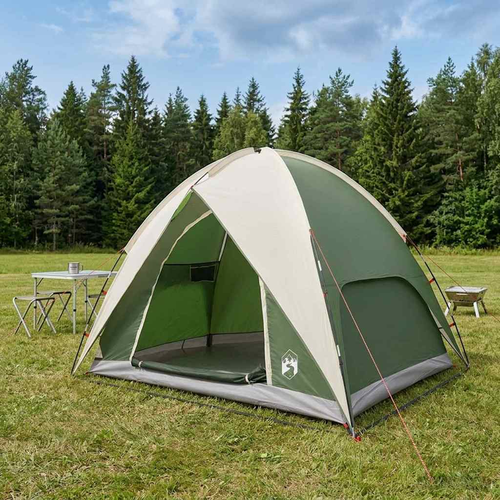 Campingzelt mit Regenhaube wasserdicht 4 Personen Grün