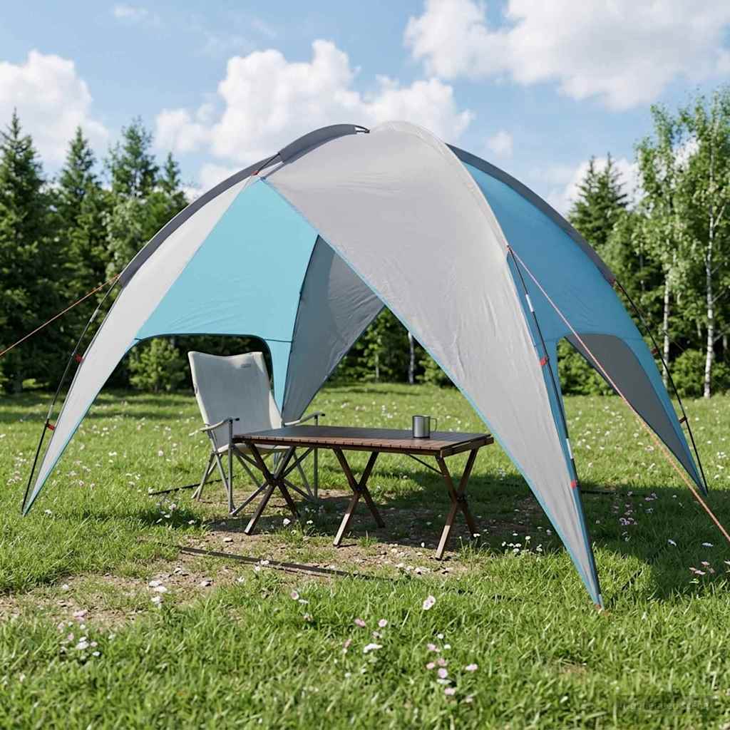 Campingzelt mit Regenhaube wasserdicht 4 Personen Blau