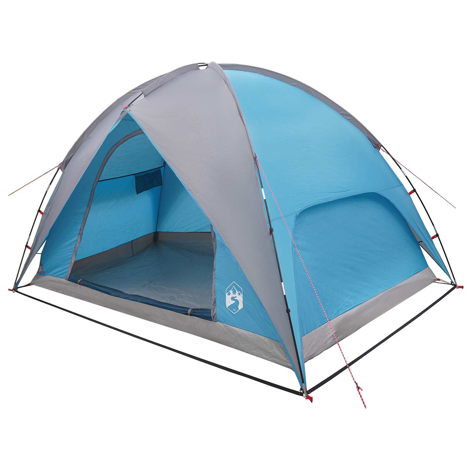 Campingzelt mit Regenhaube wasserdicht 4 Personen Blau