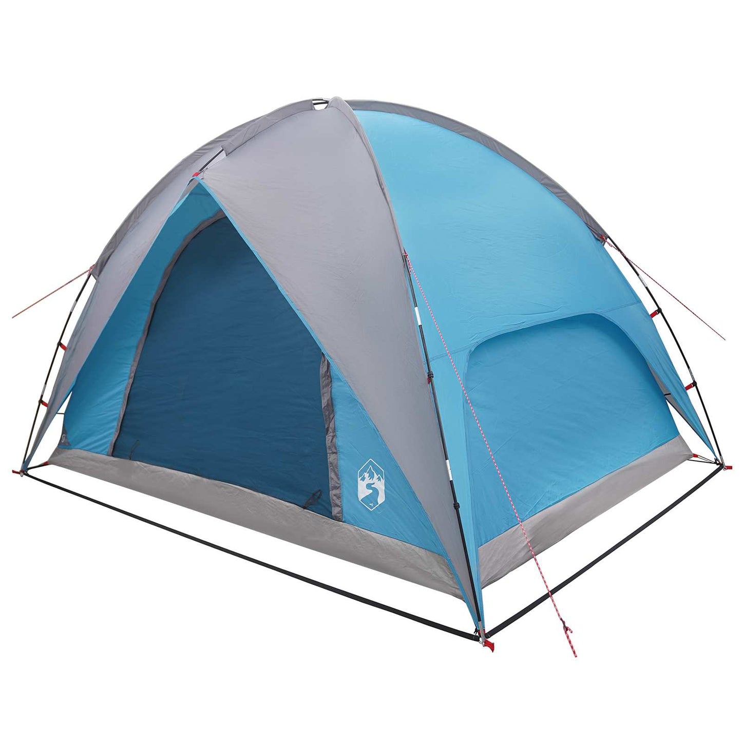 Campingzelt mit Regenhaube wasserdicht 4 Personen Blau
